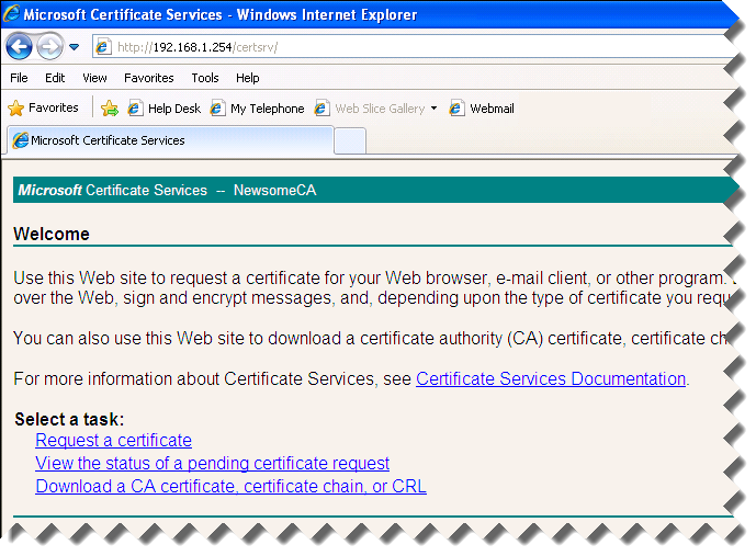 Creating A Subordinate Certificate Authority